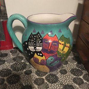1998 Handpainted Laurel Burch Pitcher263 $45 or &40 w/offer